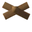Wood roof cross 26°