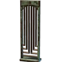 Large Ancient Temple Window Frame