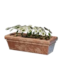 Long White Flower Pot