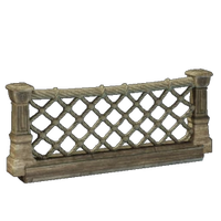 Carved Tropical Wood Fence with Ropes II