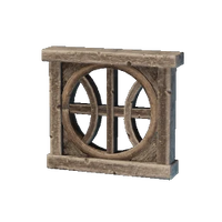 Round Carved Window Frame