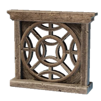 Large Round Carved Window Frame