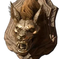 Gold Direwolf Trophy