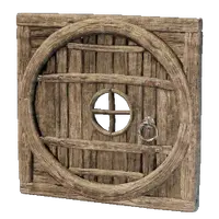 Round Wooden Door