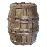 Standing Wooden Barrel