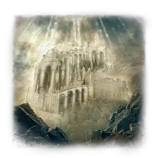 "The Sacred Tower" Painting