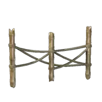Bamboo Fence With Ropes I