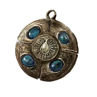 Cerulean Amber Medallion