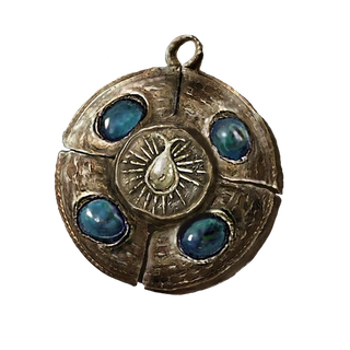 Cerulean Amber Medallion