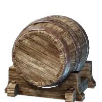Lying Wooden Barrel