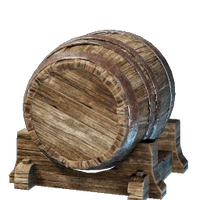 Lying Wooden Barrel