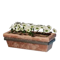 Long White Wall Flower Pot
