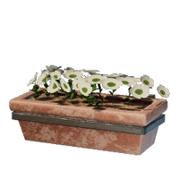 Long White Wall Flower Pot