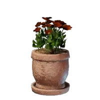 Medium Red Flower Pot