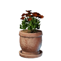 Medium Red Flower Pot