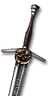Forgotten Wolven steel sword - mastercrafted
