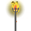 Standing iron torch