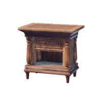 Polished Wooden Bedside Table