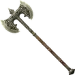 Skyrim Steel Battleaxe of Fiery Souls.webp