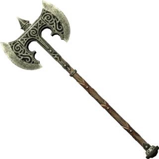 Steel Battleaxe of Fiery Souls