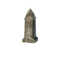 Graveyard Fence Pole
