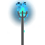 Standing blue-burning iron torch