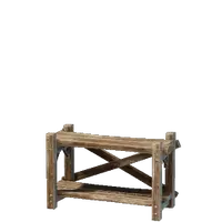 Low Crude Wooden Shelf