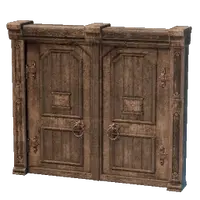Carved Wooden Double Door
