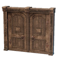 Carved Wooden Double Door