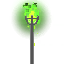 Standing green-burning iron torch