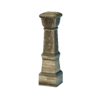 Carved Tropical Wood Fence Pole