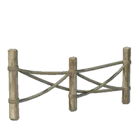 Simple Tropical Wood Fence with Ropes I