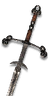 Toussaint knight's steel sword