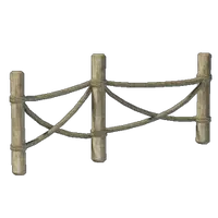 Simple Tropical Wood Fence with Ropes II