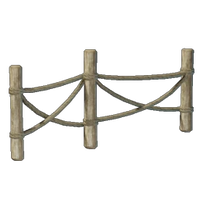 Simple Tropical Wood Fence with Ropes II
