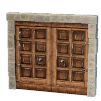 Polished Wooden Double Door