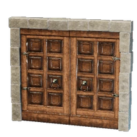Polished Wooden Double Door