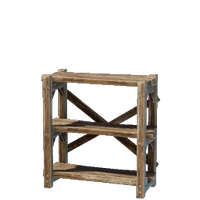 High Crude Wooden Shelf