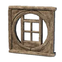 Large Round Wooden Window Frame
