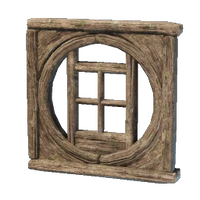 Large Round Wooden Window Frame
